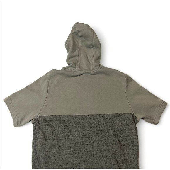 Under Armour Mens Short Sleeve Hoodie Size M Gray & Olive Cotton-Poly Blend - Picture 4 of 12